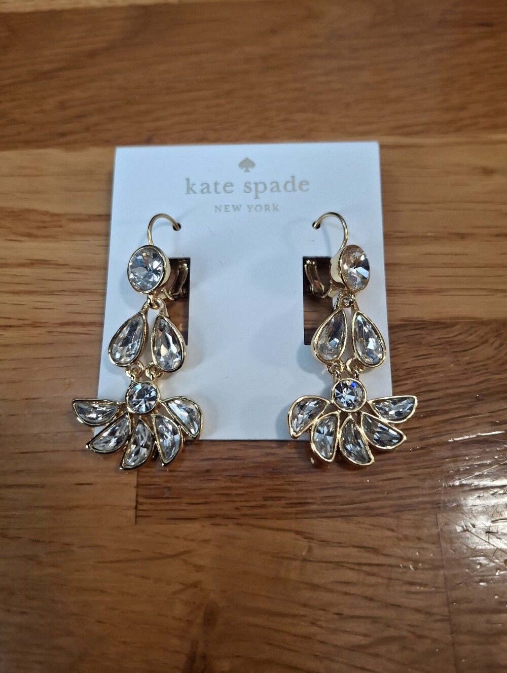 Kate Spade Gala Pinwheel Flower Drop Dangle Earrings NWT